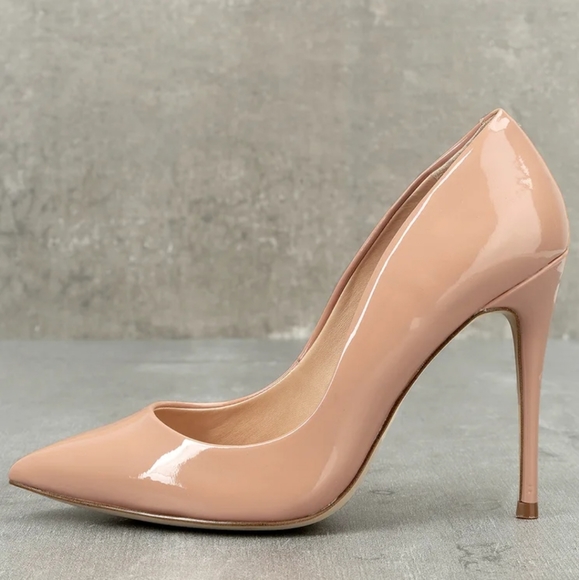 Steve Madden | Shoes | Steve Madden Daisie Nude Patent Leather Pumps 8m |  Poshmark